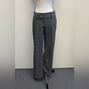 INC Gray Pinstripe Wide-Leg Trousers Size 4
